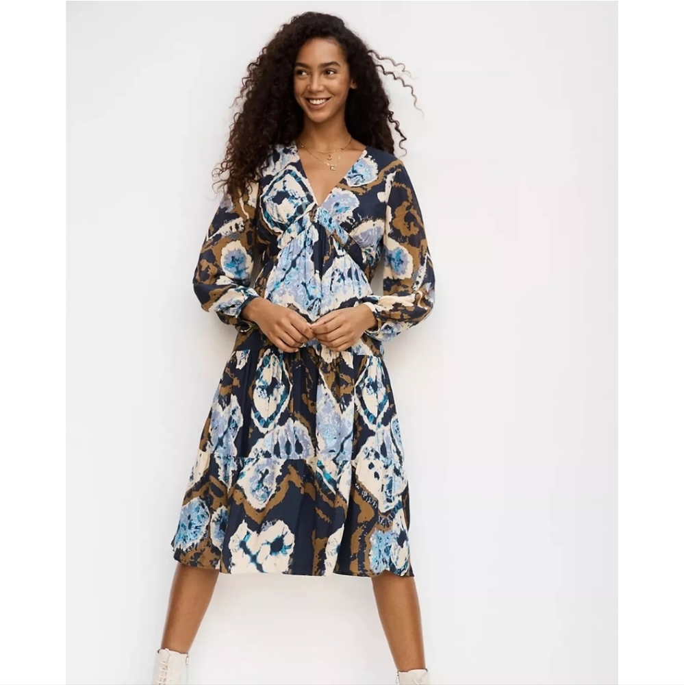 Anthropologie Othilia Arden Tie Dye Midi Dress Size Medium